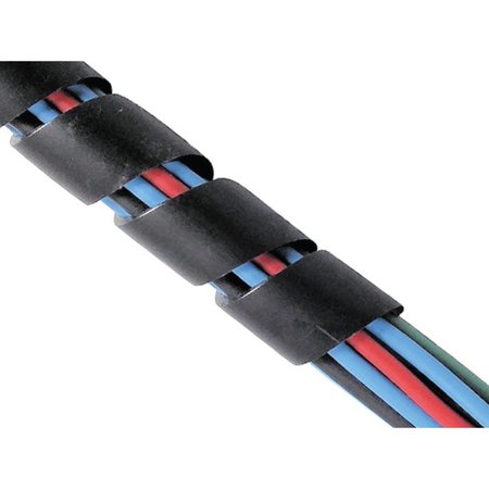 Kable Kontrol Kable Kontrol® ECO-LITE Spiral Cable Wrap - 1/2" Inside Diameter - 100 Ft Roll - Black Polyethylene SPW-ECO-500-BK